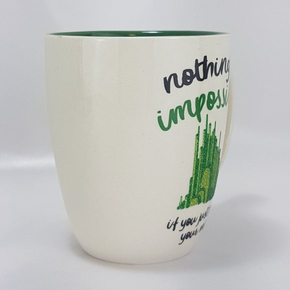 Vintage Statement Mug Teacup WIZARD OF OZ Nothing is Impossible Dare to Dream - Picture 11 of 16